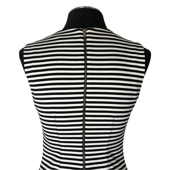 Club Monaco – Knit Striped Sleeveless Peplum Zip Back Top – Small - Picture 7 of 9